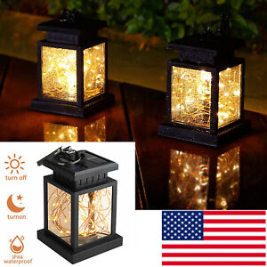 Outdoor Solar Led String Light Hanging Lantern Lamp Garden Yard Patio Decor Ed