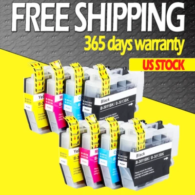 8PK LC3011 CMYK 2SET Ink Cartridge for Brother MFC-J491DW/J8950DW/J497DW/J690DW - Image 1 of 4