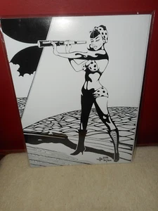 Pin Up Girl Comic Illustration Kunst Original Limited Edition Schwarzweiß Druck - Bild 1 von 11