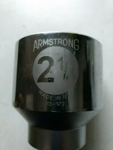 ARMSTRONG 2 1/4" NEW STD. HAND SOCKET # 13-172 3/4" DRIVE 12 PT. WITH FREE SKT - Picture 1 of 12