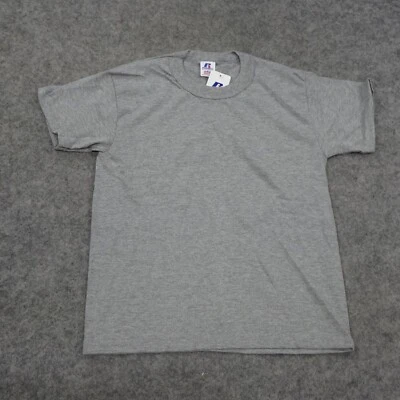 6 Vintage Russell Athletic Boys T Shirts Gray Small Youth NuBlend Oxford - Image 1 of 4
