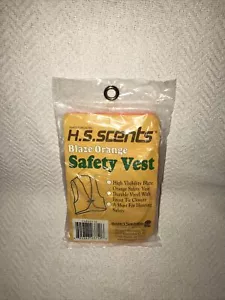 H.S.Scents Blaze Orange Safety Vest *NEW* - Picture 1 of 4