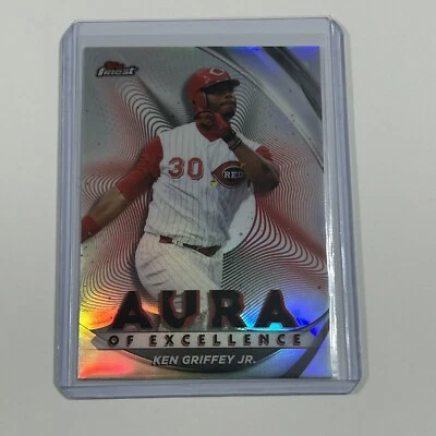 2022 Topps Finest KEN GRIFFEY JR Aura of Excellence Refractor Cincinnati Reds - Image 1 of 2