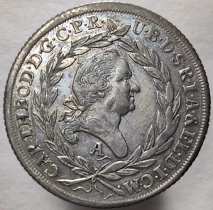 Bavaria 1779 A 20 Kreutzer Silver German States 2/3 Thaler Sized Coin 1O - Picture 1 of 2