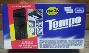 TEMPO Car Case Starter Kit Sunvisor Tissue Holder w/ 2 Refills New Sealed Box - Picture 1 of 9