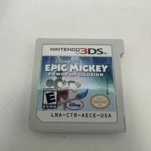 Epic Mickey: Power of Illusion (Nintendo 3DS, 2012) Carrito Solo Videojuego Probado - Imagen 1 de 2