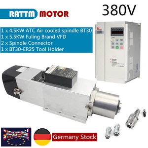 【ES】CNC 4.5KW 380V BT30 ATC Air Cooled Automatic Tool Change Spindle Motor & VFD - Foto 1 di 12
