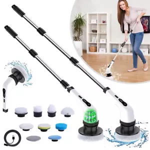 9 IN 1 Electric Spin Scrubber Cordless Cleaning Brush Bathroom Rotating Scrubber - Picture 1 of 8