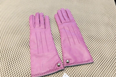 $108 Coach Women's Pink Leather Basic Gloves #82821 Size 7 NEW ROSE - Image 1 of 4