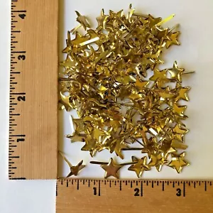 HyGlo Deco Fasteners - Brads - 1/2" Gold Stars" - 100 - NEW - Picture 1 of 1