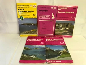 5 Ordnance Survey Aberystwyth, Brecon Beacons, Swansea, Glamorgan Pembrokeshire - Picture 1 of 3