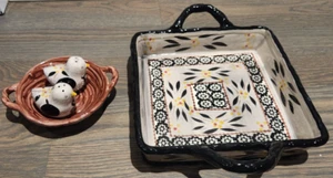 Temp-Tations OLD WORLD Napkin Holder, Salt &Pepper Set PPP-SQ-756448 BLACK JGD2 - Picture 1 of 9
