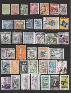 COLUMBIA ONE PAGE LOT - VARIOUS ISSUES - MAJORITY USED 1904 - 1959 - Picture 1 of 2