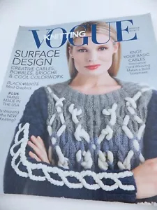 VOGUE Knitting Magazine Winter 2016/17 Surface Design Cables Mod Graphics Design - Picture 1 of 7