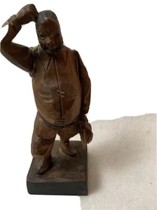Vintage Folk Art Decor Carved Solid Wood Unmarked Man Similar to Ouro No 702 - Picture 1 of 8