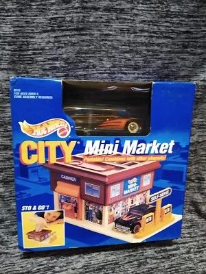 Hot Wheels City Mini Market Playset Vintage 1990 - ‘91 Black Passion - Image 1 of 3