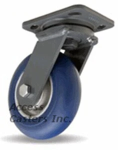 Rueda de placa giratoria Hamilton S-WH-62AYB 6"" x 2"", polilasto sobre rueda de aluminio - Imagen 1 de 2