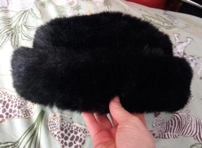 Sombrero Vintage BETMAR Nueva York Damas Negro Clásico Imitación Forrado de Piel Cosaco Estilo Foto 1 de 4