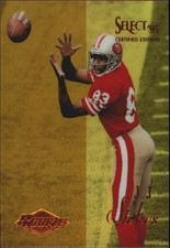 1995 Select Certified Mirror Gold 49ers Football Card #133 J.J. Stokes