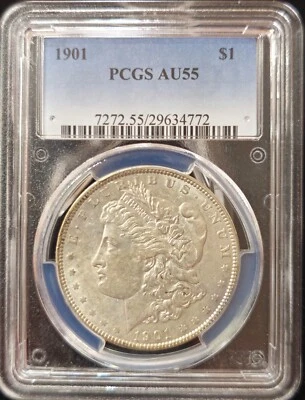 1901 Morgan Dollar AU-55 PCGS VIDEO - Image 1 of 4