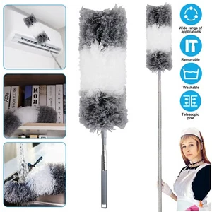 100'' Extendable Microfiber Duster Soft Cleaning Brush Dust Cleaner Ceiling Fan - Picture 1 of 10