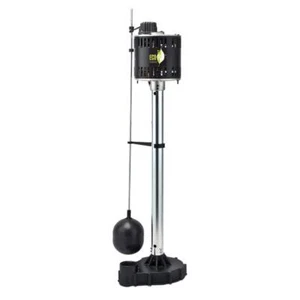 ECO FLO 1/2HP Pedestal Sump Pump Threaded Female Cast Iron Thermoplastic - AC - Picture 1 of 9