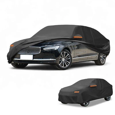 Car Cover Waterproof All Weather for Volvo S90 Sedan Black 190T-PU with Zipper Foto 1 de 4