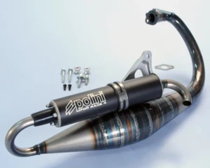 Polini For Race 4 Muffler Per Mbk Booster Yamaha BWS 50 Minarelli Vertical - Picture 1 of 1