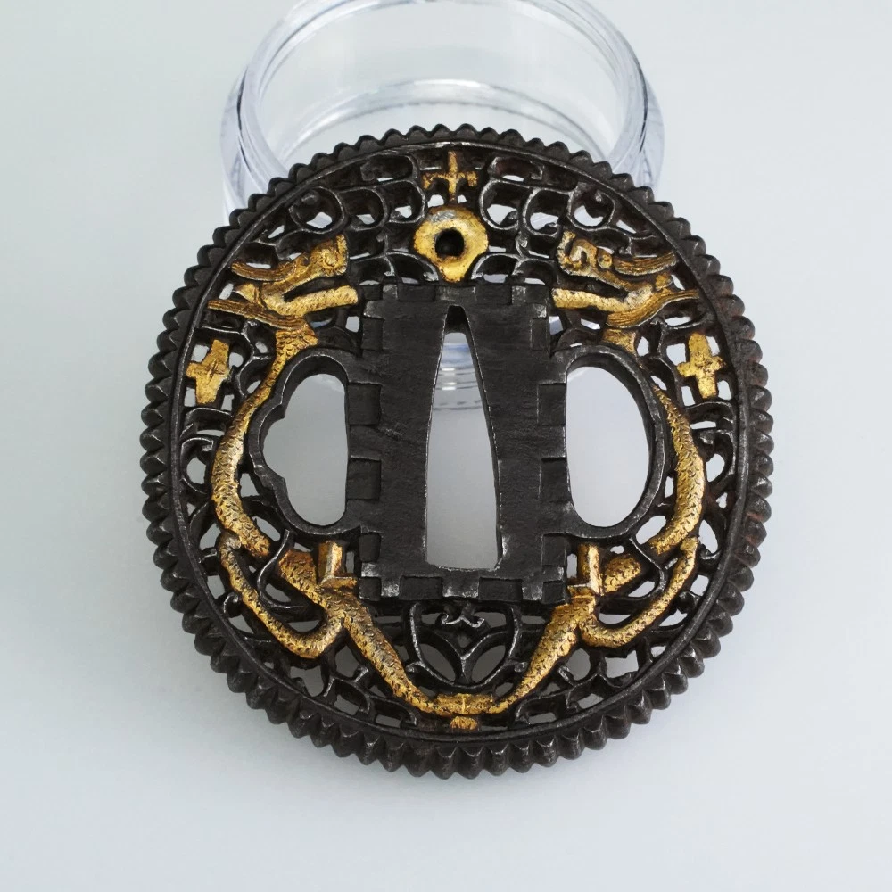 多色古董原创古董日本刀镡| eBay