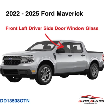 Fit 2022-2025 Ford Maverick Driver Left Side Front Door Window Glass Foto 1 de 2