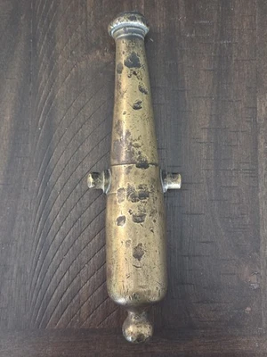 Cañón de señal antiguo pesado latón/bronce Foto 1 de 4