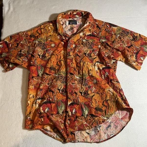 Vintage Panhandle Slim Shirt Mens Large Western Horse Print Button Up USA - Picture 1 of 6