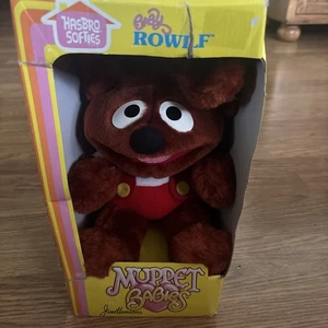VINTAGE 1985 MUPPET BABIES "ROWLF" STUFFED PLUSHED HASBRO SOFTIES JIM HENSON 8" - Picture 1 of 4