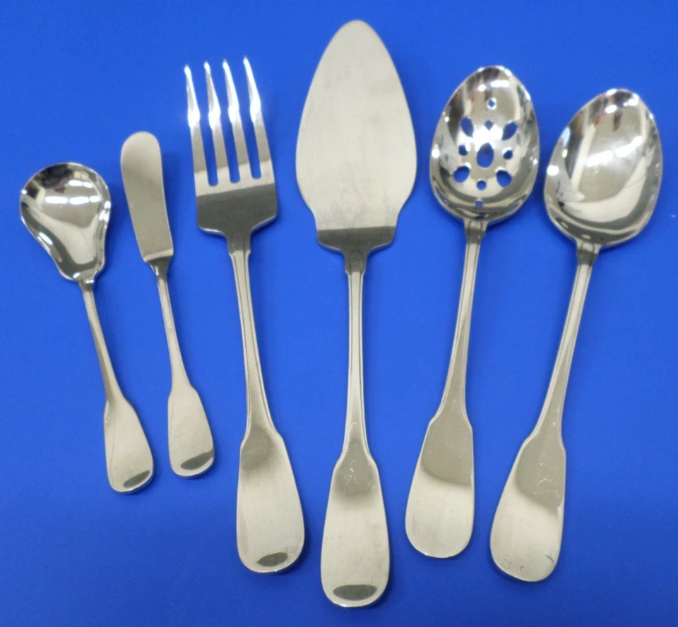 6 - Retroneu HAVERHILL Glossy Stainless Korea Flatware HOSTESS / SERVING PIECES - Image 1 of 4
