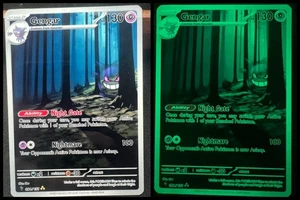 Pokemon Fanart Glow in the Dark Gengar Card - Picture 1 of 6