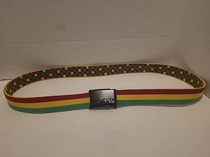 Cinturón Vans Checkerboard Rojo, Amarillo, Verde Skateboarding Hombre Talla Ajustable - Imagen 1 de 2