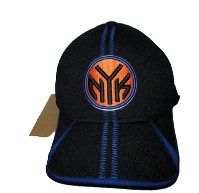 Nuevo Sombrero Gorra NBA Para Hombre New York Knicks Bordado Reebok Negro Flexfit OSFA Foto 1 de 3