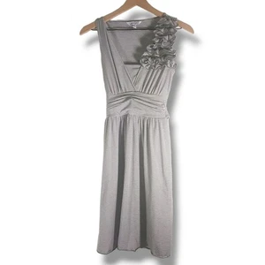 Speechless Kleid Damen Small ärmellos gestreift grau weiß Rüschendetail - Bild 1 von 8
