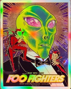 FOO FIGHTERS CLEVELAND OH POSTER/STICKER MAY 18TH 2020 ROCKET MORTGAGE - Picture 1 of 4
