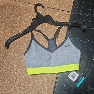 Nike Pro Indy gepolsterter Low-Impact Sport-BH xs $ 35,00 Neu mit Etikett Neon - Bild 1 von 4