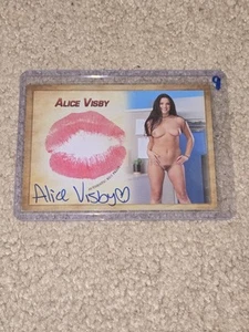 Tarjeta de beso firmada con autógrafo de Alice Visby Collectors Expo #9 - Imagen 1 de 2