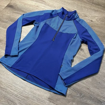 Athleta Half Zip Womens Size M Long Sleeve Sweatshirt Top Two Tone Pullover Used - Image 1 of 4