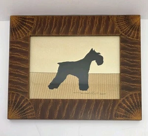 Wendy Wubbels Handcut Schnauzer Silhouette Signed Fankhauser Frame Art Med Size - Picture 1 of 14