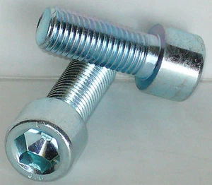VITE M16 x 40 mm, 16 MA, TESTA CILINDRICA A BRUGOLA, IN ACCIAIO ZINCATO BIANCO - Picture 1 of 1