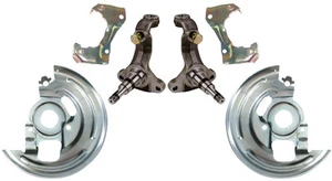 NEW DISC BRAKE SPINDLES,CALIPER BRACKETS,DUST SHIELDS,64-74 GM,STEERING KNUCKLES - Picture 1 of 4