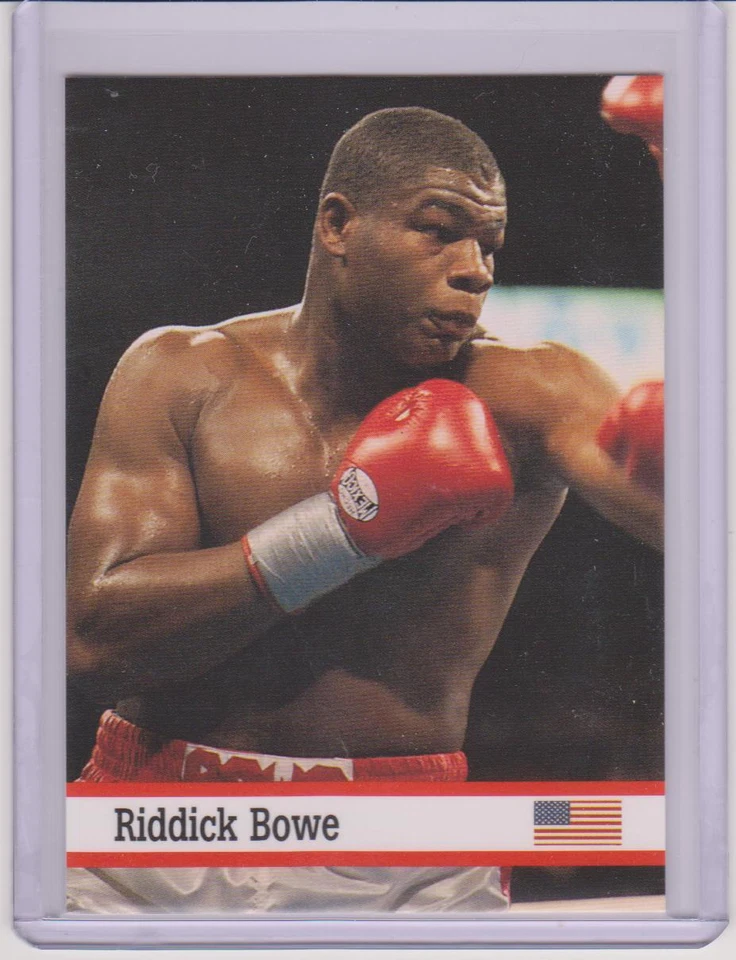 RARE 1993 UNITED KINGDOM FAX PAX RIDDICK BOWE BOXING CARD #9 ~ L@@K!!! - Image 1 of 1