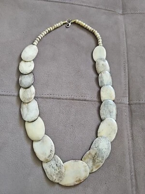 Antiguo collar de cuentas vintage tallado a mano original B.o.n.Disk años 20 Foto 1 de 4