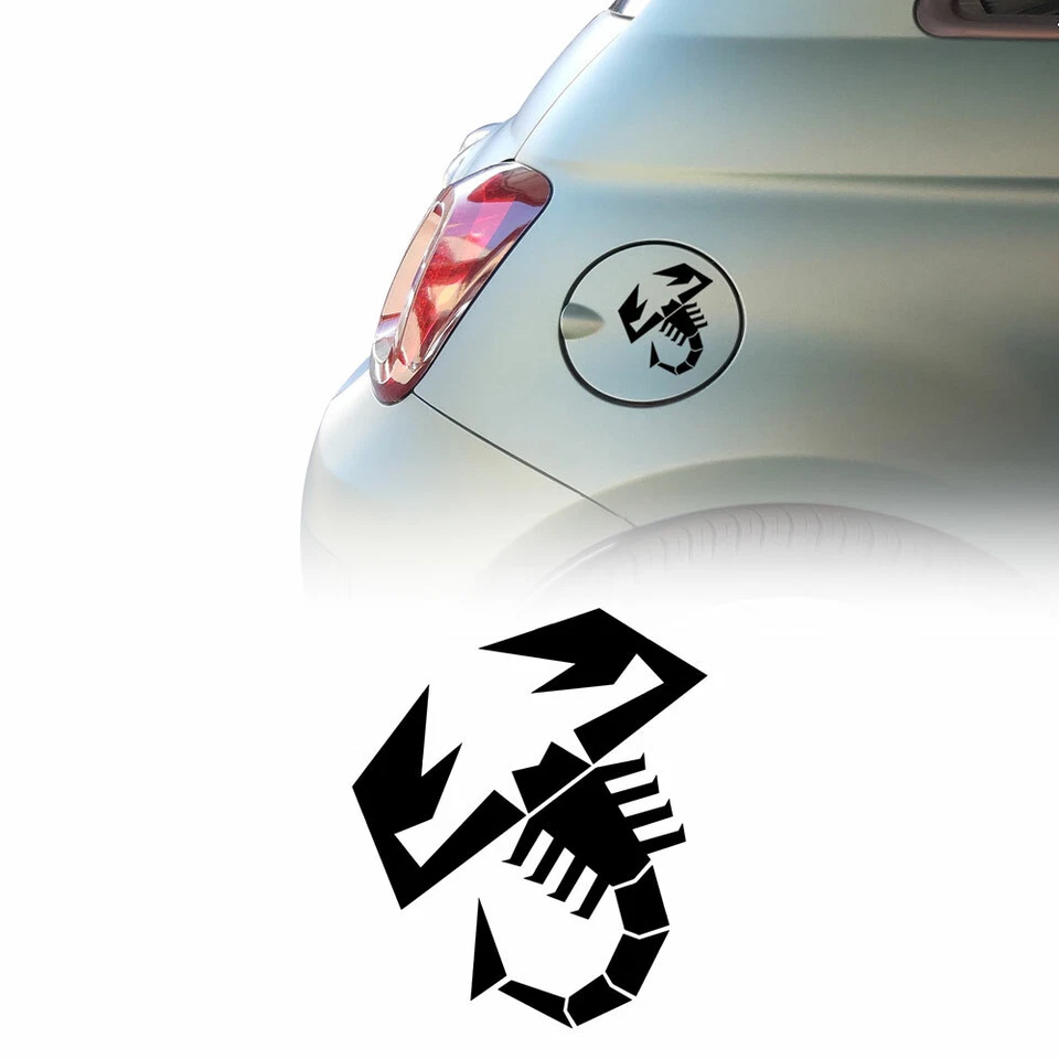 ABARTH 21580 ADESIVI PREFUSTELLATI SCORPIONE NERO 120 MM Nuovo 8016408215801