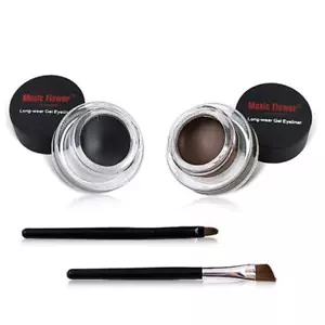 2 In 1 Black And Brown Gel Eyeliner Set Water Proof Smudge Proof, Last For All D - Picture 1 of 8