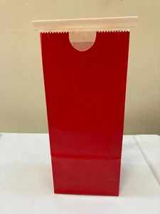 25 Stück 1/2 Pfund Rote Papier Kaffee Tee Geschenktüten mit wiederverschließbarer Krawatte - Bild 1 von 1